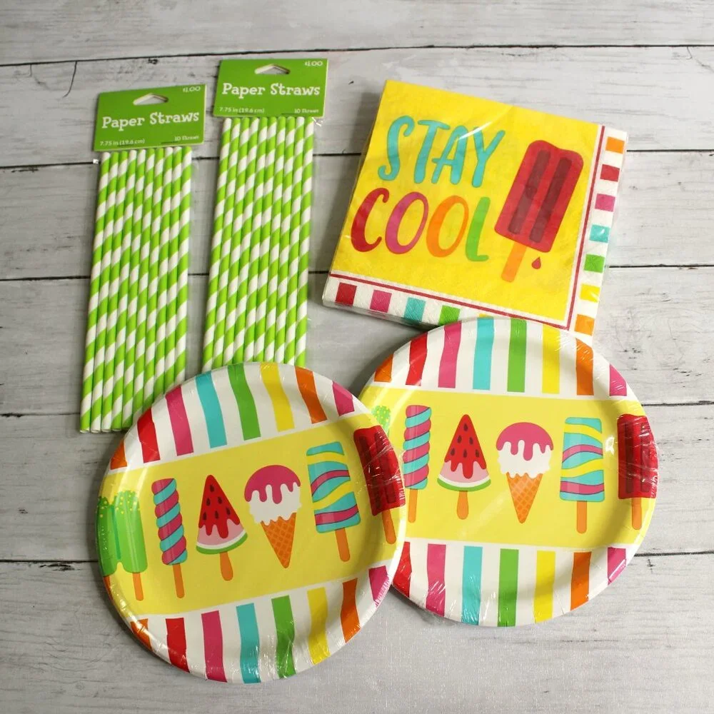 Dessert Paper Plates Napkins Party Supplies All Occasion Birthday